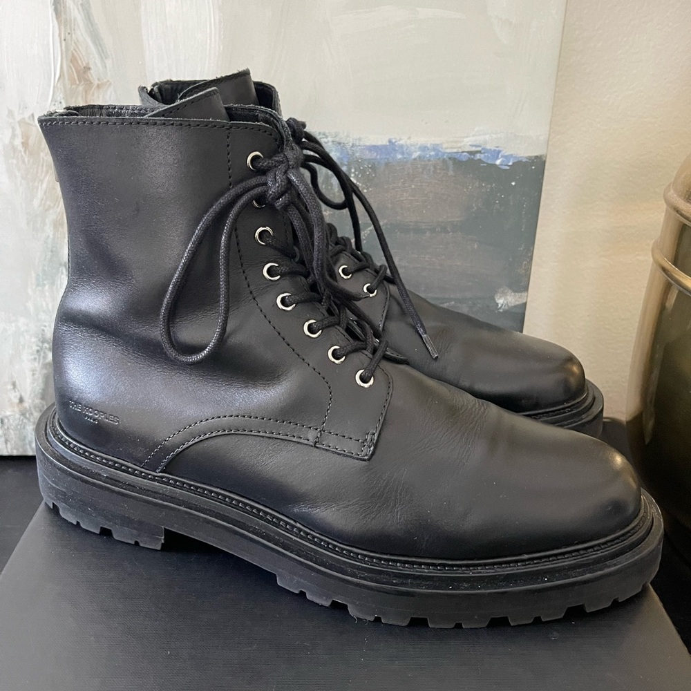 ❤️ The Kooples Lug Sole Boots Size 44 or 11 Mint Condition